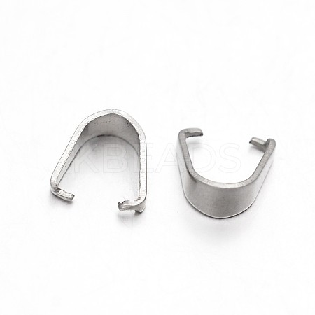 Tarnish Resistant 304 Stainless Steel Snap on Bails STAS-N071-06-1