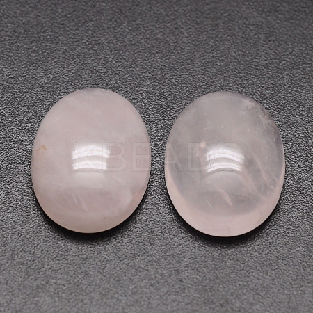 Oval Natural Rose Quartz Cabochons G-K020-20x15mm-07-1