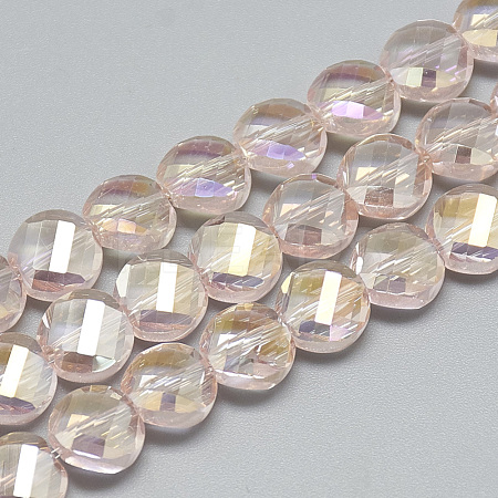 Electroplate Glass Beads Strands EGLA-Q098-A04-1