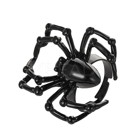 Alloy Spider Adjustable Ring for Halloween X-RJEW-O048-01EB-1