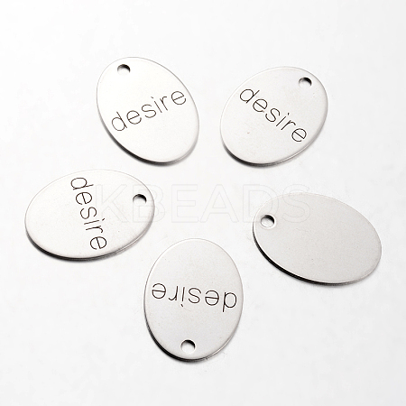 Non-Tarnish Spray Painted 201 Stainless Steel Pendants LS-STAS-I048-L17-1
