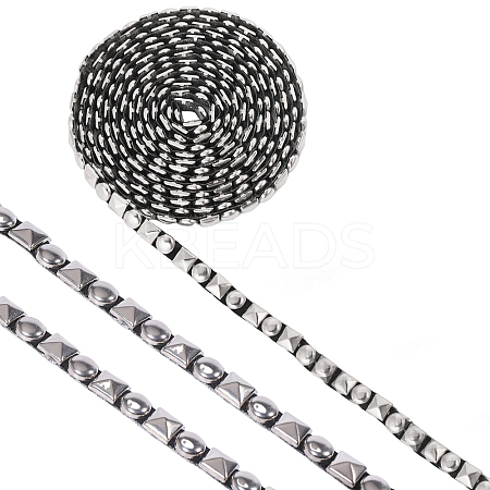 2.5 Yards Stainless Steel Rivet Studed Cord with Adhesive Back OCOR-CA0001-31A-1