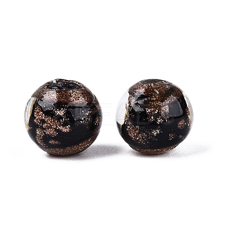 Handmade Gold Sand Lampwork Beads LAMP-N045-01A-02-1