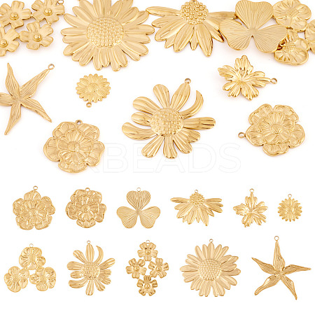 11Pcs 11 Styles 304 Stainless Steel Pendants STAS-TA0003-22-1