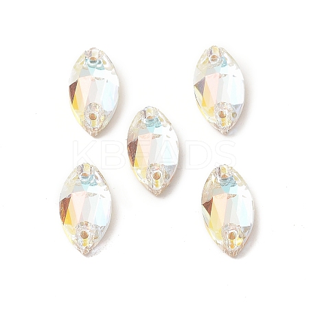 Horse Eye Shape Sew on Rhinestone GLAA-A024-03C-001LA-1