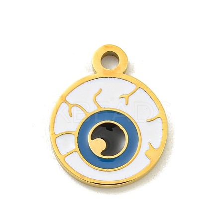 Halloween Theme Ion Plating(IP) 304 Stainless Steel Enamel Pendants STAS-M011-04F-1