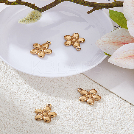 4Pcs PVD Vacuum Plating 304 Stainless Steel Pendants STAS-LP0004-28-1