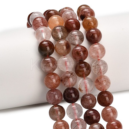 Natural Red Rutilated Quartz Beads Strands G-G300-A02-8mm-1