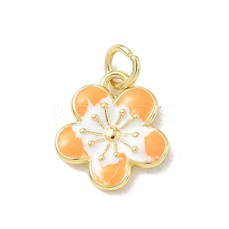 Brass Enamel Pendants KK-CBA3F25-05G-01-1