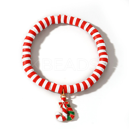 Christmas 304 Stainless Steel Enamel Charm Bracelets ZQ4442-23-1