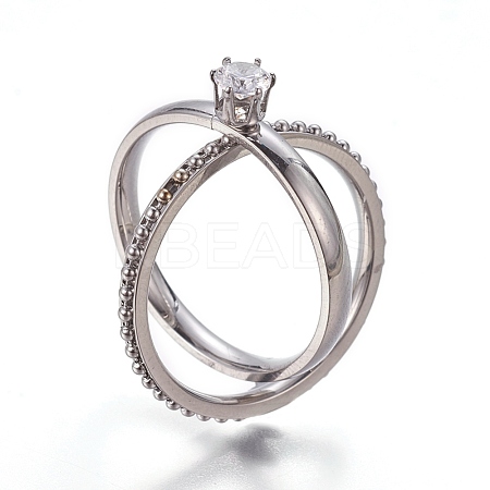 304 Stainless Steel Finger Rings RJEW-E158-23P-1