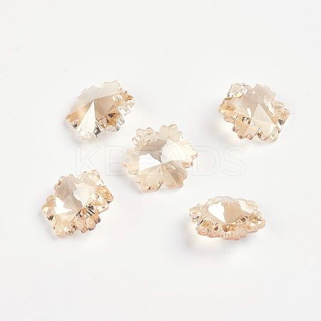 Faceted K9 Glass Charms EGLA-P026-F03-1