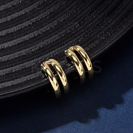 Brass Two-layer C-Shaped Cuff Earrings EJEW-D332-05A-G-1