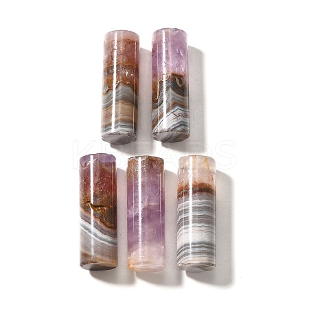 Natural Amethyst Lace Agate Pendants G-A244-08A-1