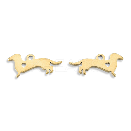 Ion Plating(IP) 201 Stainless Steel Silhouette Charms STAS-N098-122LG-1