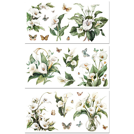 3 Sheets 3 Styles PVC Waterproof Decorative Stickers DIY-WH0404-080-1