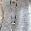 Alloy Pendant Black Waxed Cord Necklaces for Women WG8C0D7-02-2