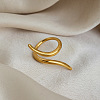 Minimalist 304 Stainless Steel Open Cuff Rings for Women VA6115-3