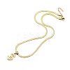 Crystal Rhinestone Dollar Sign Pendant Necklace with Herringbone Chains LS-NJEW-I116-03G-3