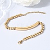 304 Stainless Steel Beaded Bracelets BJEW-D408-02G-4
