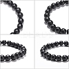 Synthetic Black Stone Beaded Stretch Bracelets B072-3-4