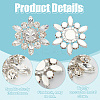 2Pcs Flower Rhinestone Ornament Accessories DIY-FG0006-42P-02-4