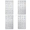 BENECREAT 4Pcs 4 Styles Steel Metal Stencil Template DIY-BC0003-24-1