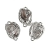 Natural Quartz Connector Charms G-C172-05P-1