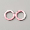 Gradient Color Zinc Alloy Spring Gate Rings PALLOY-WH0001-82I-1