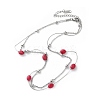 304 Stainless Steel & Dyed Natural Malaysia Jade Double Layer Necklaces for Women NJEW-A045-19P-4