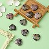 Natural Rhodonite Heart Palm Stone G-YW0001-54-5