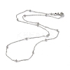 Brass Cable Chain Necklaces NJEW-I247-02P-1
