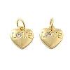 Brass Micro Pave Cubic Zirconia Pendants KK-C092-24E-G-1