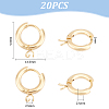 20Pcs 201 Stainless Steel Huggie Hoop Earring Findings STAS-UN0056-86-3