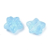 Transparent Spray Paint Glass Beads GLAA-H035-02G-2