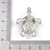 Turtle Brass ABS Imitation Pearl Pendants KK-I352-04F-P-3
