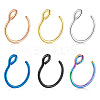 316 Surgical Stainless Steel Clip on Nose Rings WGA7223-09-4