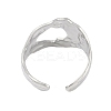 Non-Tarnish 304 Stainless Steel Textured Open Cuff Rings LS-RJEW-C095-08A-P-3