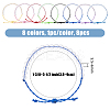 8Pcs 8 Colors Natural Quartz Crystal Braided Bead Bracelets Set BJEW-FI0001-36-2