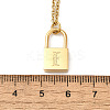 304 Stainless Steel Rolo Chain Pendant Necklaces NJEW-S444-01G-05-3