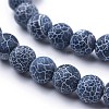 Frosted Natural Agate Beads Strands G-F367-8mm-05-3