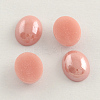 Pearlized Plated Opaque Glass Cabochons PORC-S804-10x14-03-1