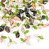 48Pcs 8 Styles Natural Shell Copper Wire Wrapped Shell Shaped Pendants PALLOY-TA00260-3