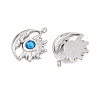 304 Stainless Steel Rhinestone Pendants STAS-Z166-24P-09-2