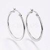 Tarnish Resistant 304 Stainless Steel Hoop Earrings LS-EJEW-F105-21P-1