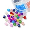 216Pcs 12 Colors Baking Paint Imitation Jade Glass Bead Strands DGLA-FS0001-08-3