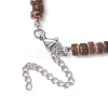 Summer Beach Natural Red Jasper & Synthetic Turquoise & White Shell & Coconut Beaded Necklaces NJEW-JN05011-5