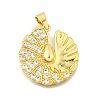 Brass Micro Pave Cubic Zirconia Pendants KK-Z104-15G-1