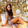 3Pcs 3 Style Paper Glitter Circle Star Garland HJEW-PH0001-50-3
