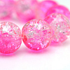Baking Paint Crackle Glass Beads Strands X-CCG-S001-6mm-09-1